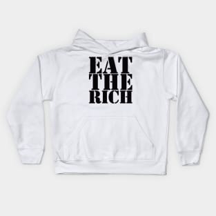 Eat The Rich, Black Kids Hoodie